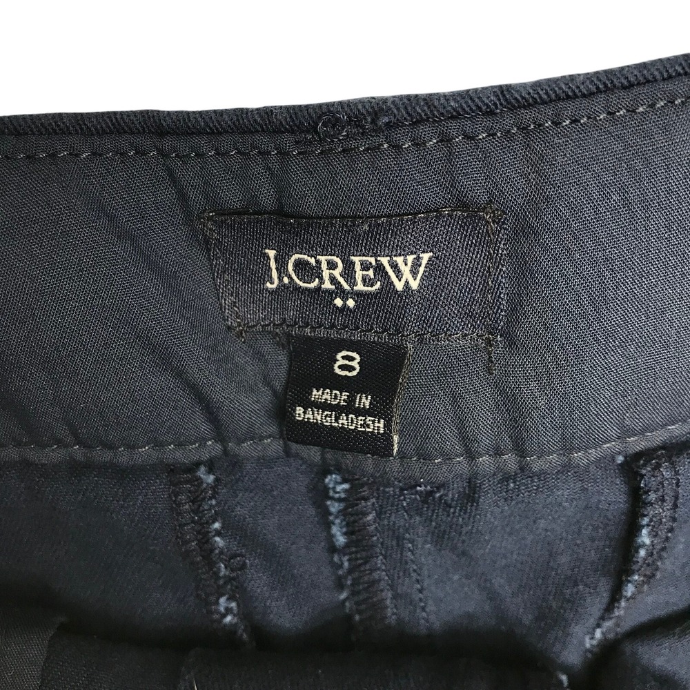 J Crew Navy Blue Pockets Belt Loops Casual Women's Chino Shorts Size 8 - Picture 7 of 9